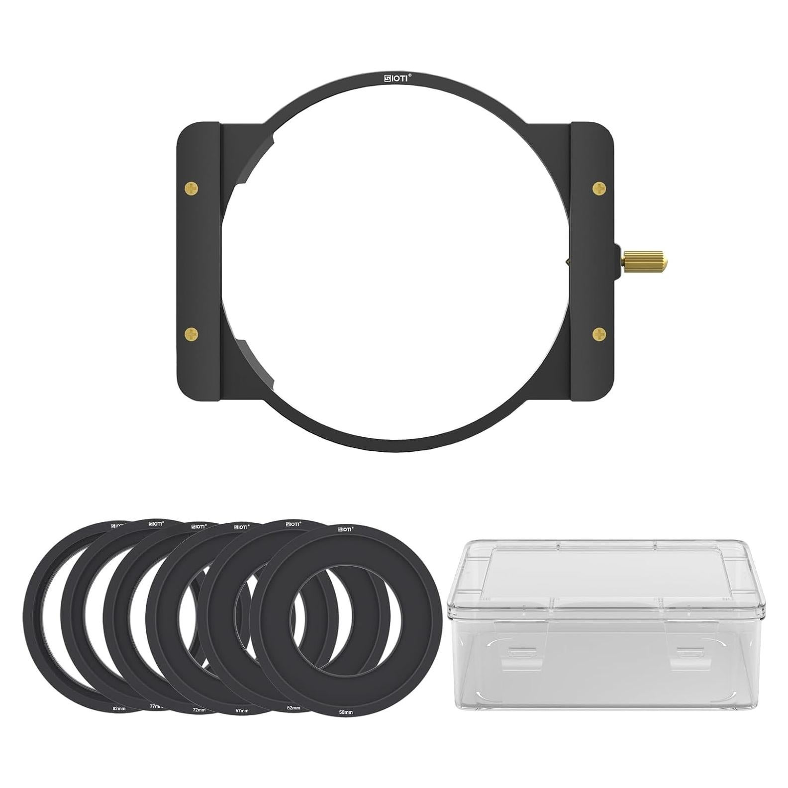 Soporte de Filtro Cuadrado SIOTI + 6 Anillos Adaptadores 58-82mm