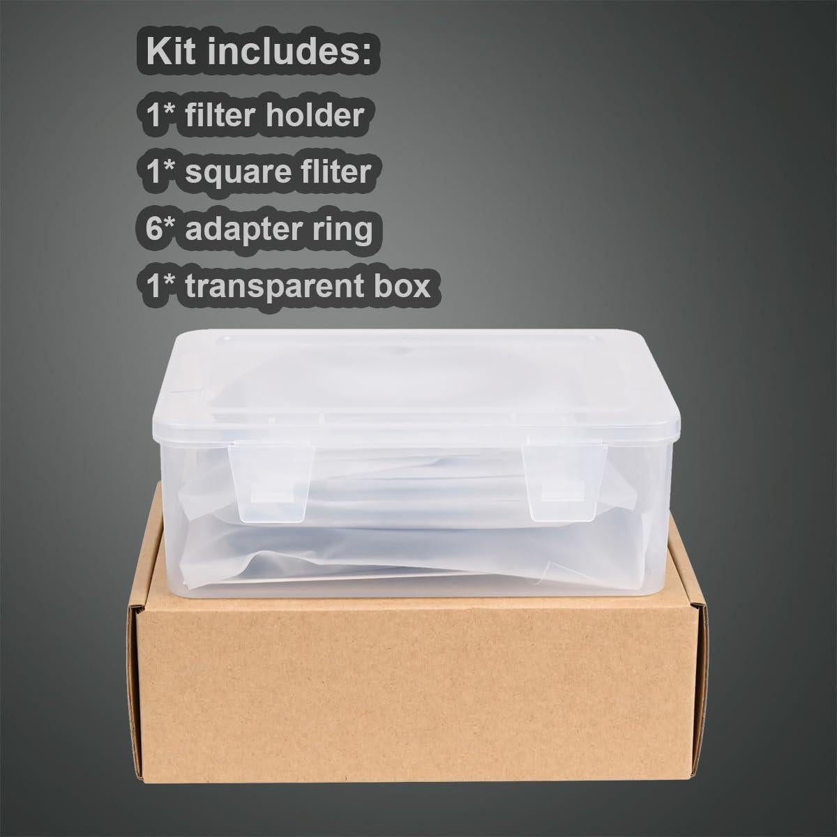 Soporte de Filtro Cuadrado SIOTI + 6 Anillos Adaptadores 58-82mm