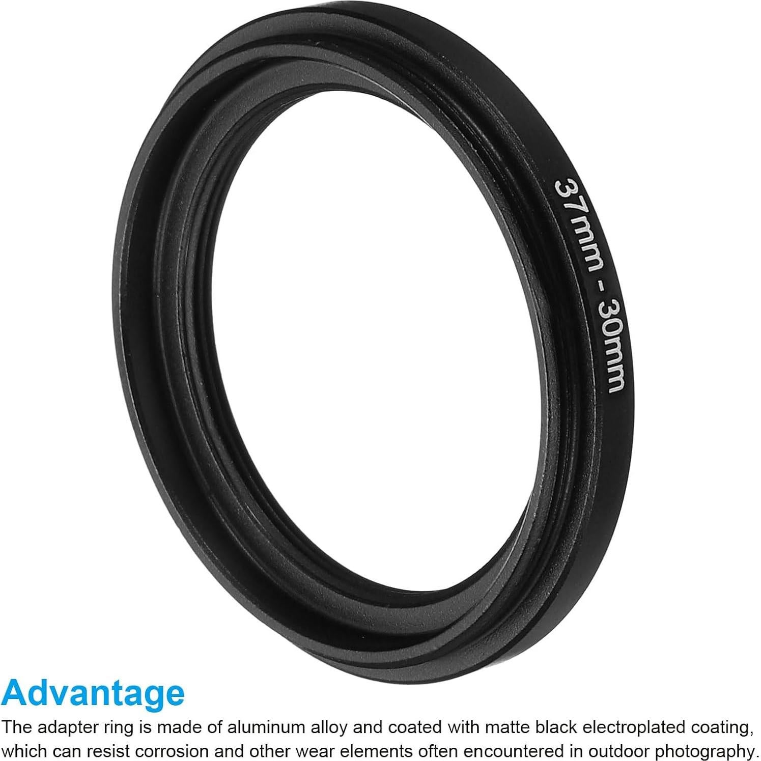 Anillo Adaptador Reductor PATIKIL 37mm a 30mm Aluminio Negro