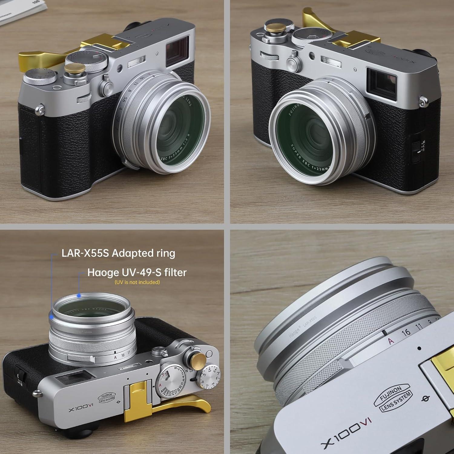 Anillo Adaptador de Filtro 49mm Haoge para Fujifilm X100V/X100VI