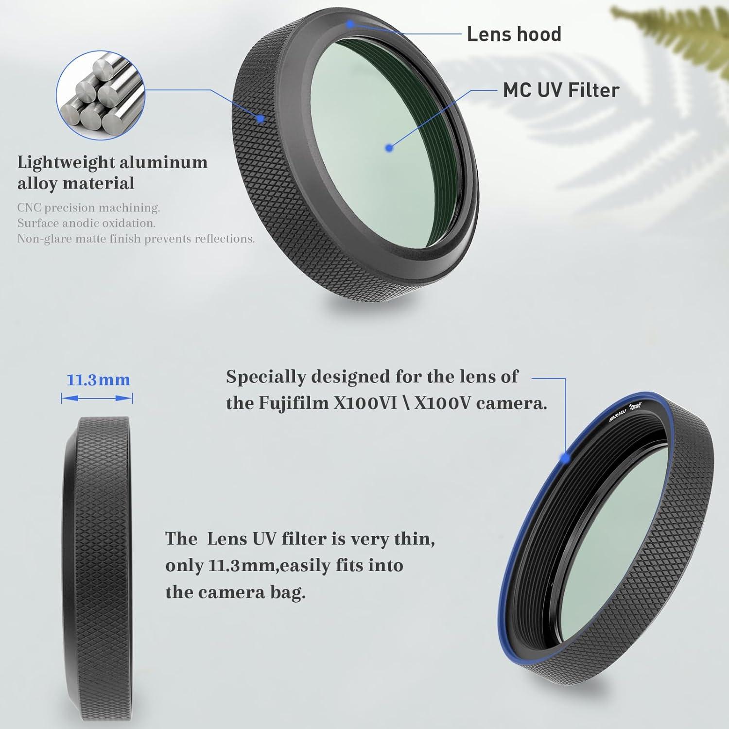 Filtro UV Haoge MC para Cámara Fujifilm X100V/X100VI - Protección Lente