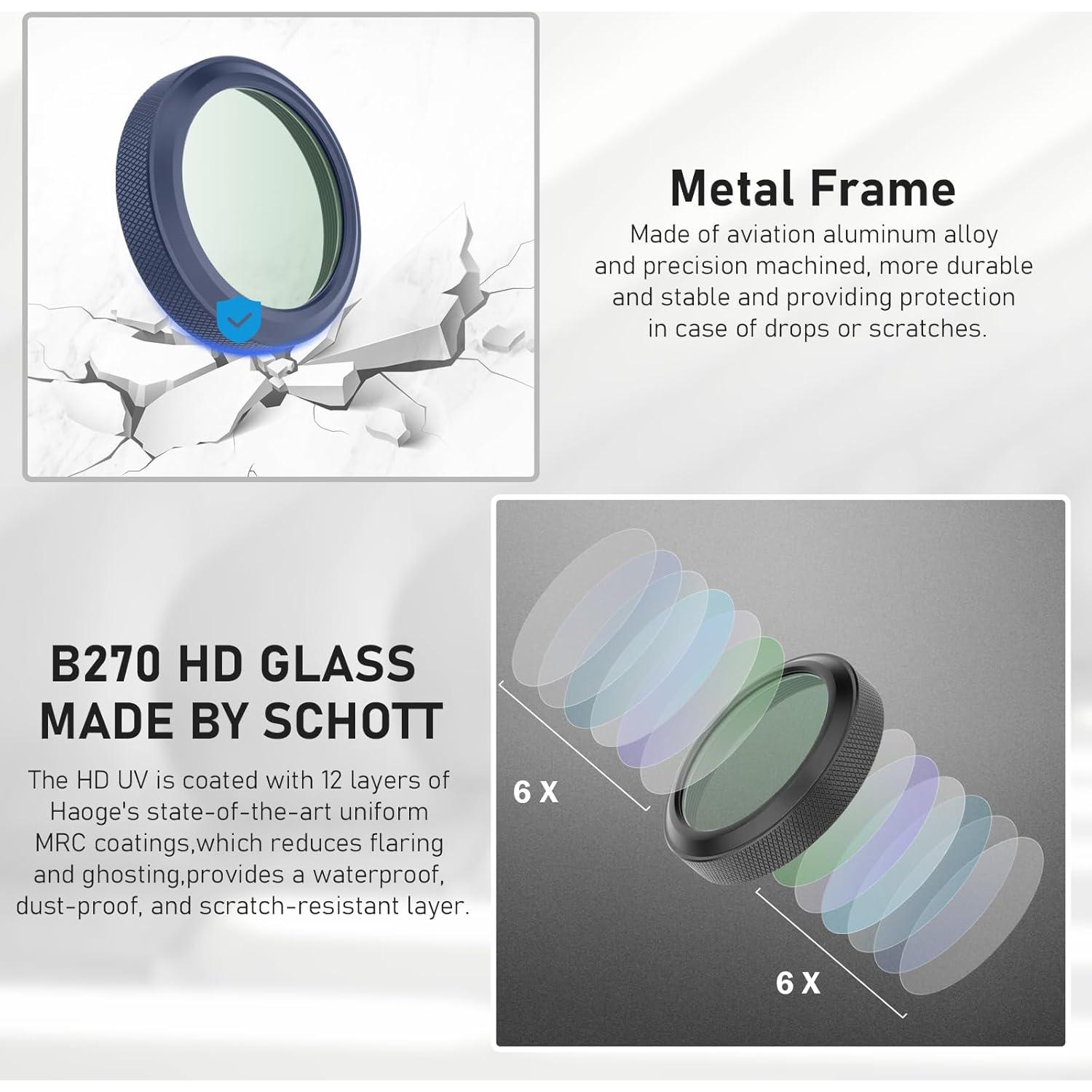 Filtro UV Haoge MC para Cámara Fujifilm X100V/X100VI - Protección Lente