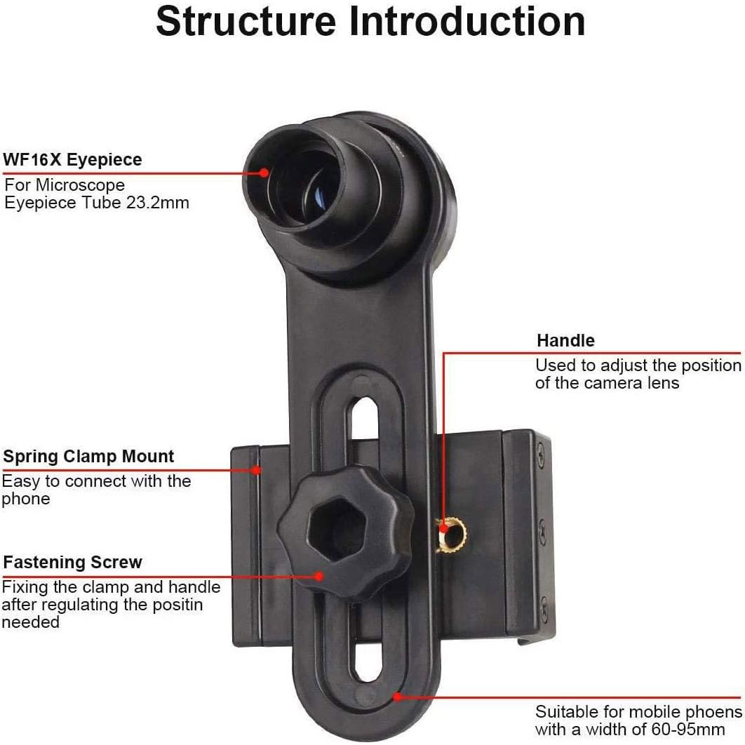 Adaptador de Cámara para Smartphone Celticbird 23.2mm Ocular 16X