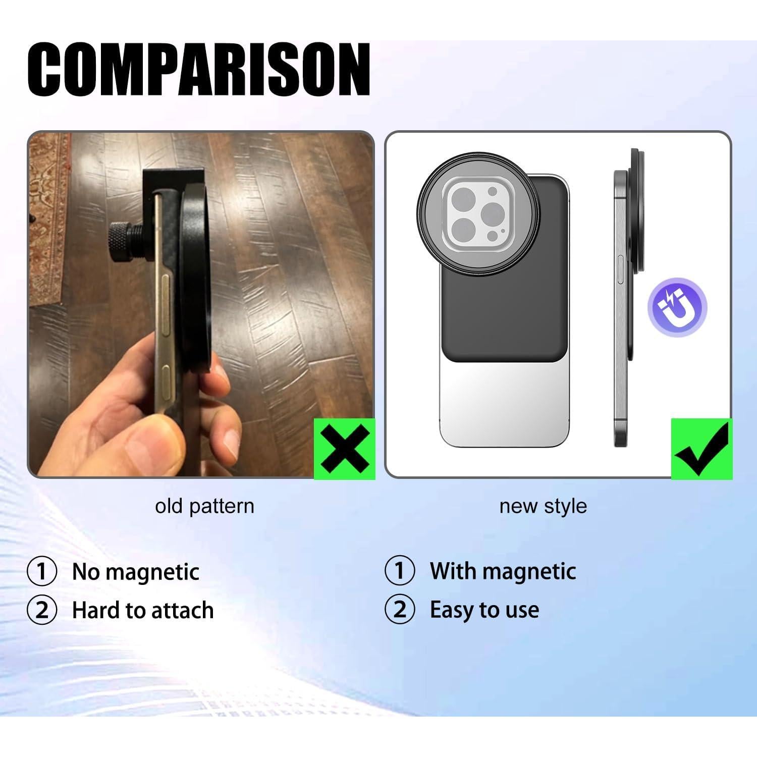 Adaptador de Clip Filtro Magnético 67mm HAFOKO para iPhone