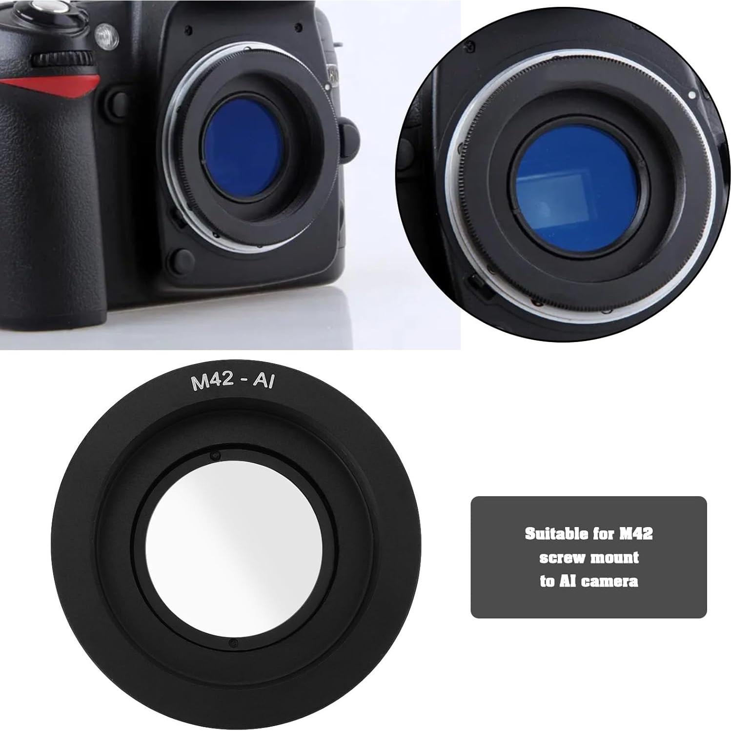 Adaptador de Lente M42 a Nikon AI F eMagTech - Aleación