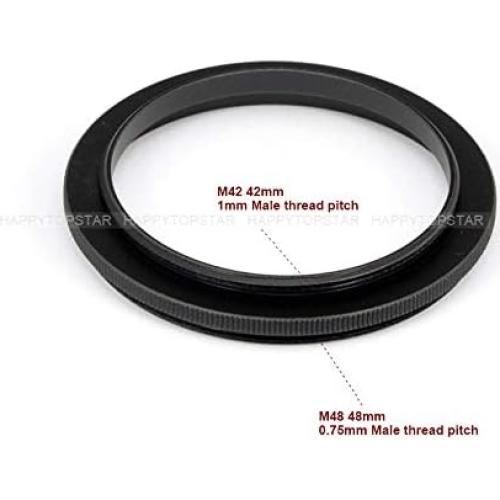 Adaptador de anillo M42 a M48 macho de aluminio para filtros