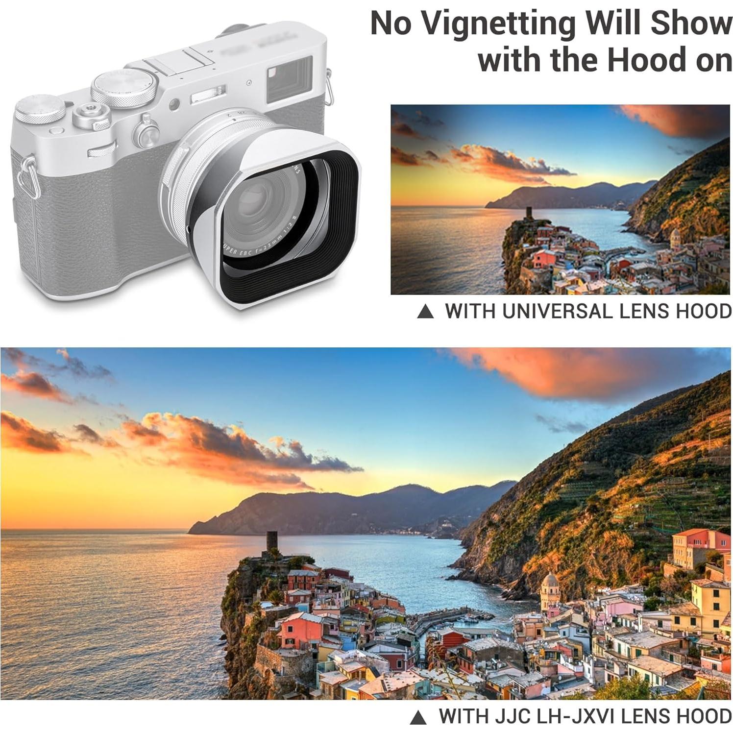 Capucha de Lente Cuadrada JJC LH-X100 para Fuji X100VI/V/F