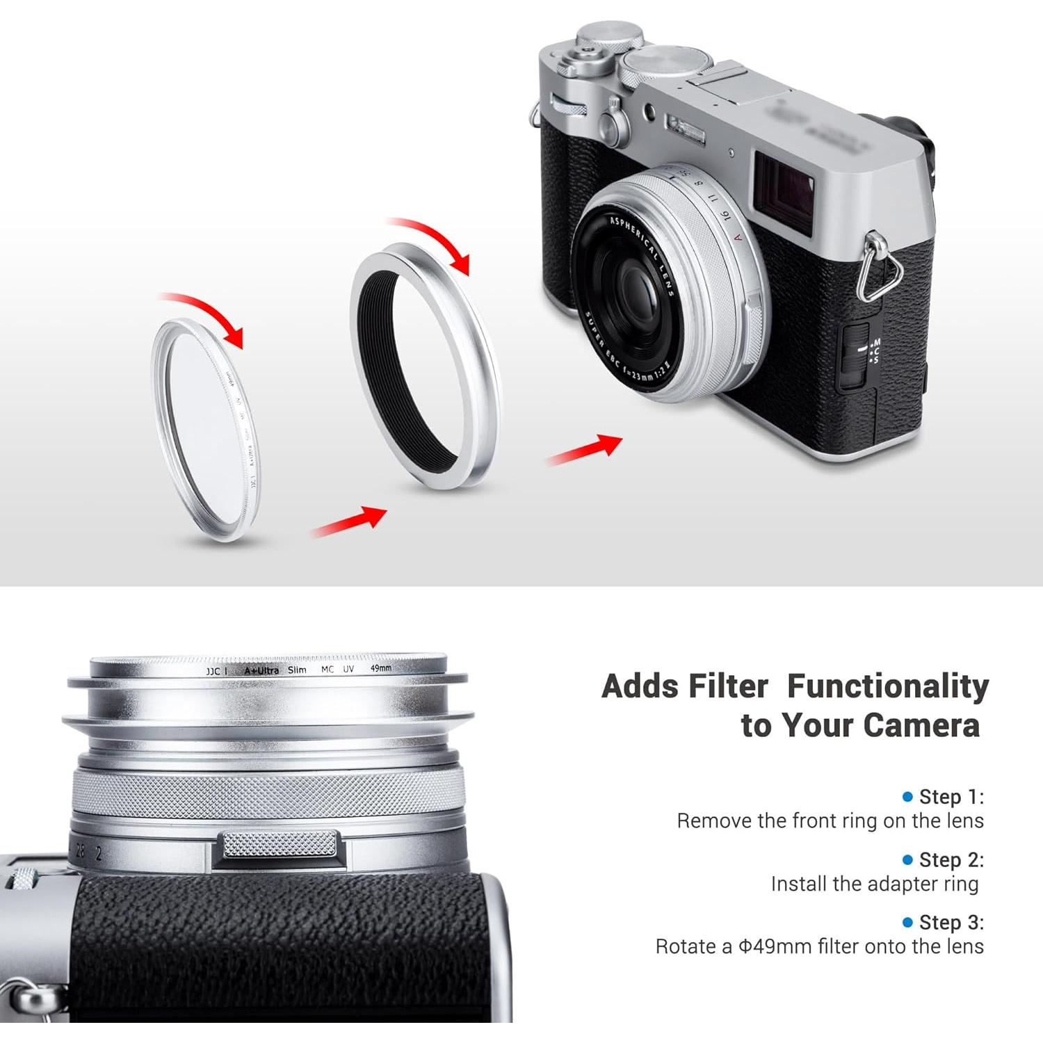 Capucha de Lente Cuadrada JJC LH-X100 para Fuji X100VI/V/F