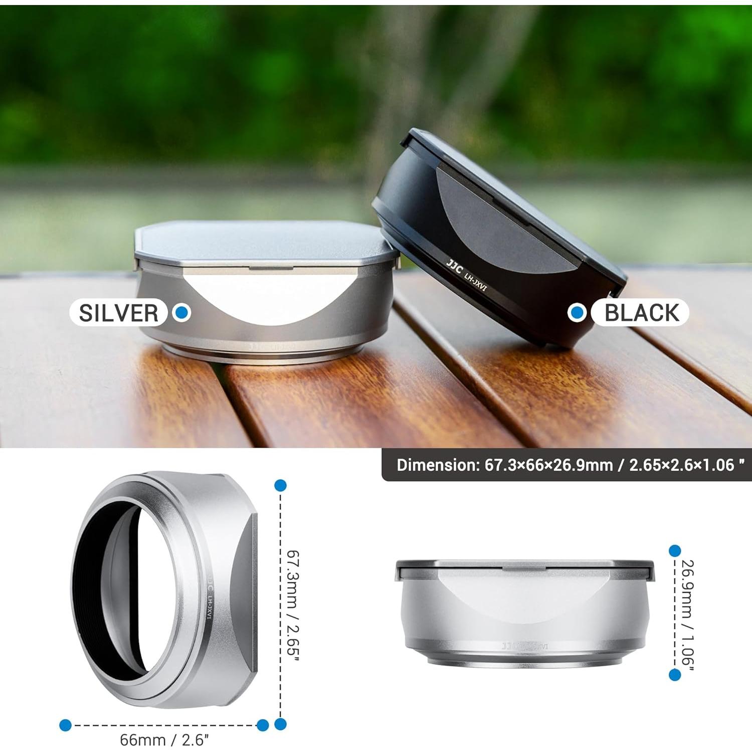 Capucha de Lente Cuadrada JJC LH-X100 para Fuji X100VI/V/F