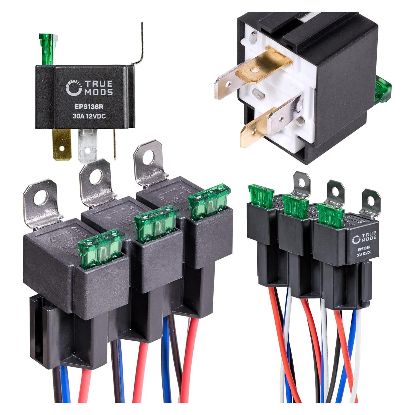 Kit de Relés Automotrices 12V True MODS 6 Piezas 30A