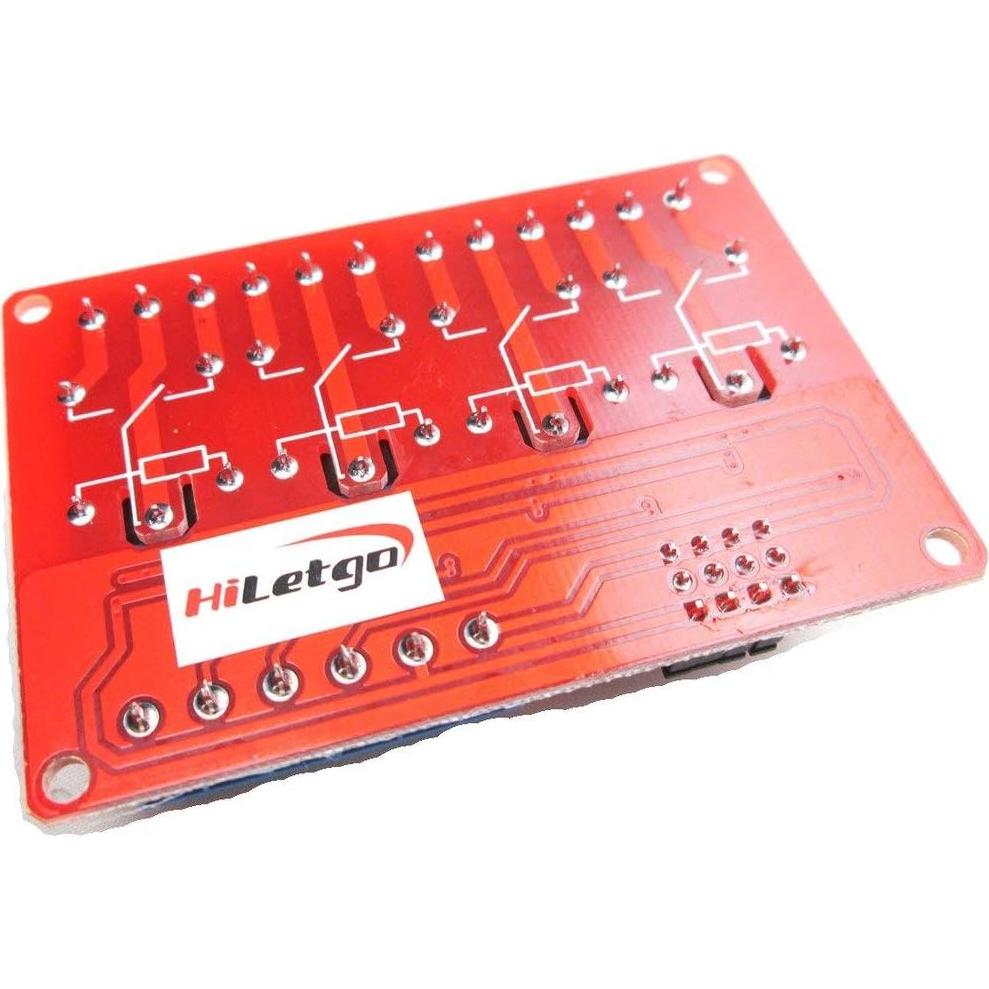 Módulo de Relé 4 Canales 24V HiLetgo con Aislamiento Óptico
