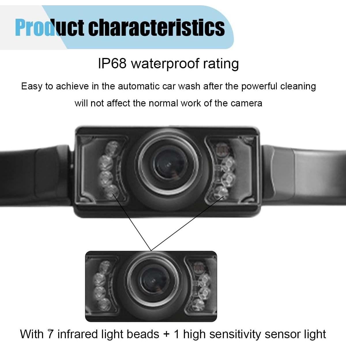 Cámara de Reversa LAINLOY HD 170° Nocturna Impermeable