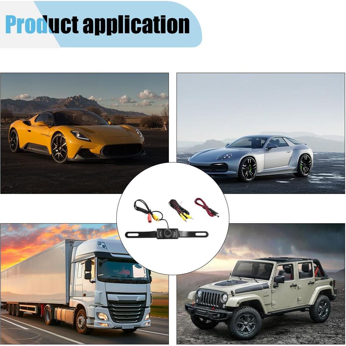 Cámara de Reversa LAINLOY HD 170° Nocturna Impermeable