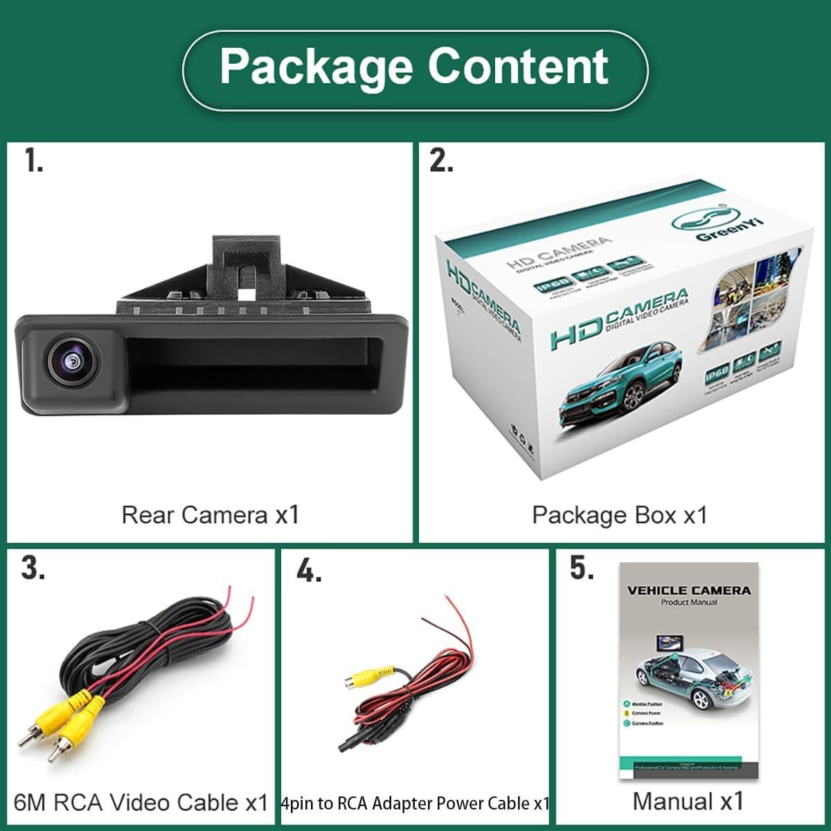 Cámara de Respaldo AHD 1080P GreenYi para BMW E82 E88 E90 E91