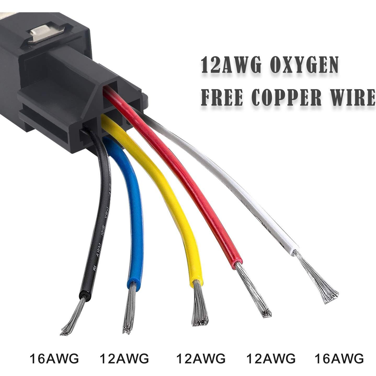 Relé Automotriz SPDT 12V 40A/30A Recoil 2 Pack con Zócalos