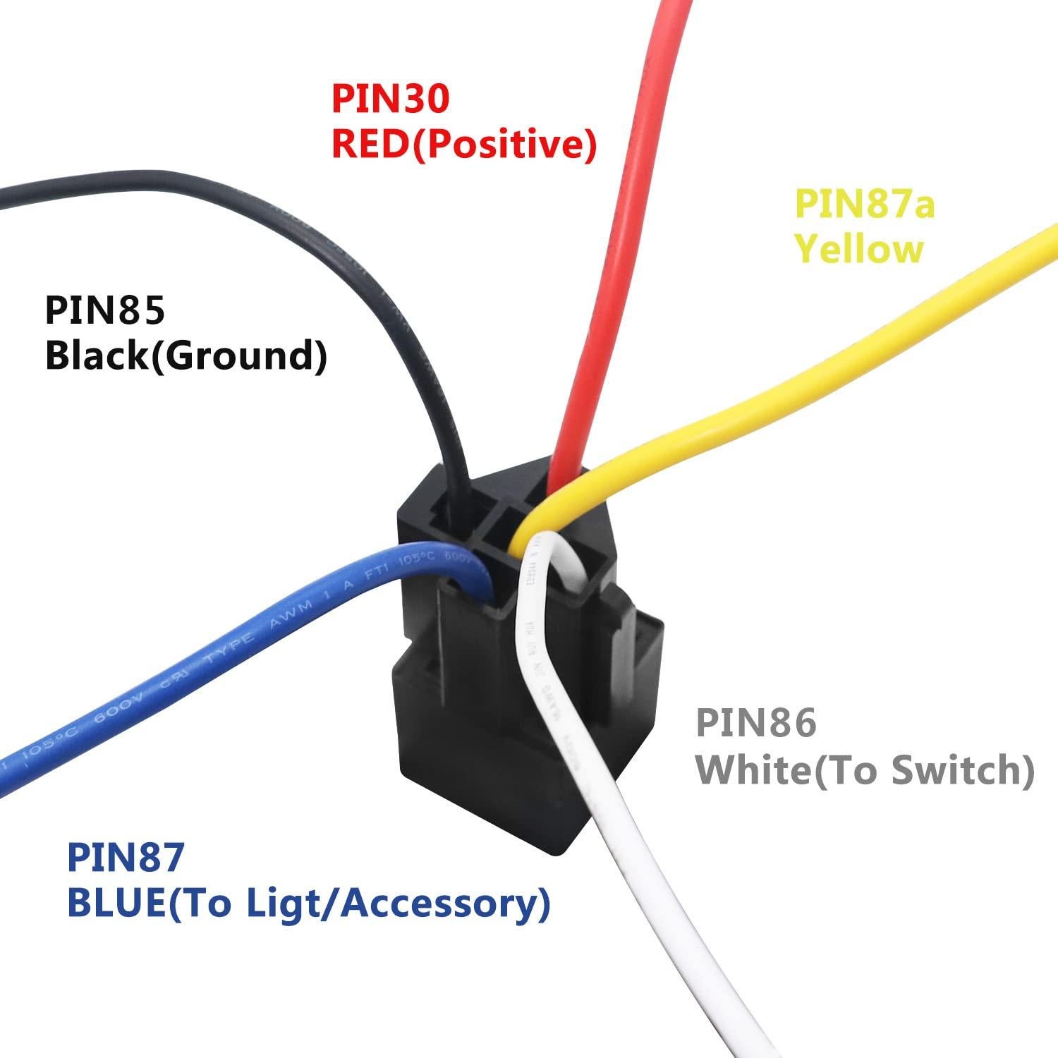 Relé Automotriz SPDT 12V 40A/30A Recoil 2 Pack con Zócalos