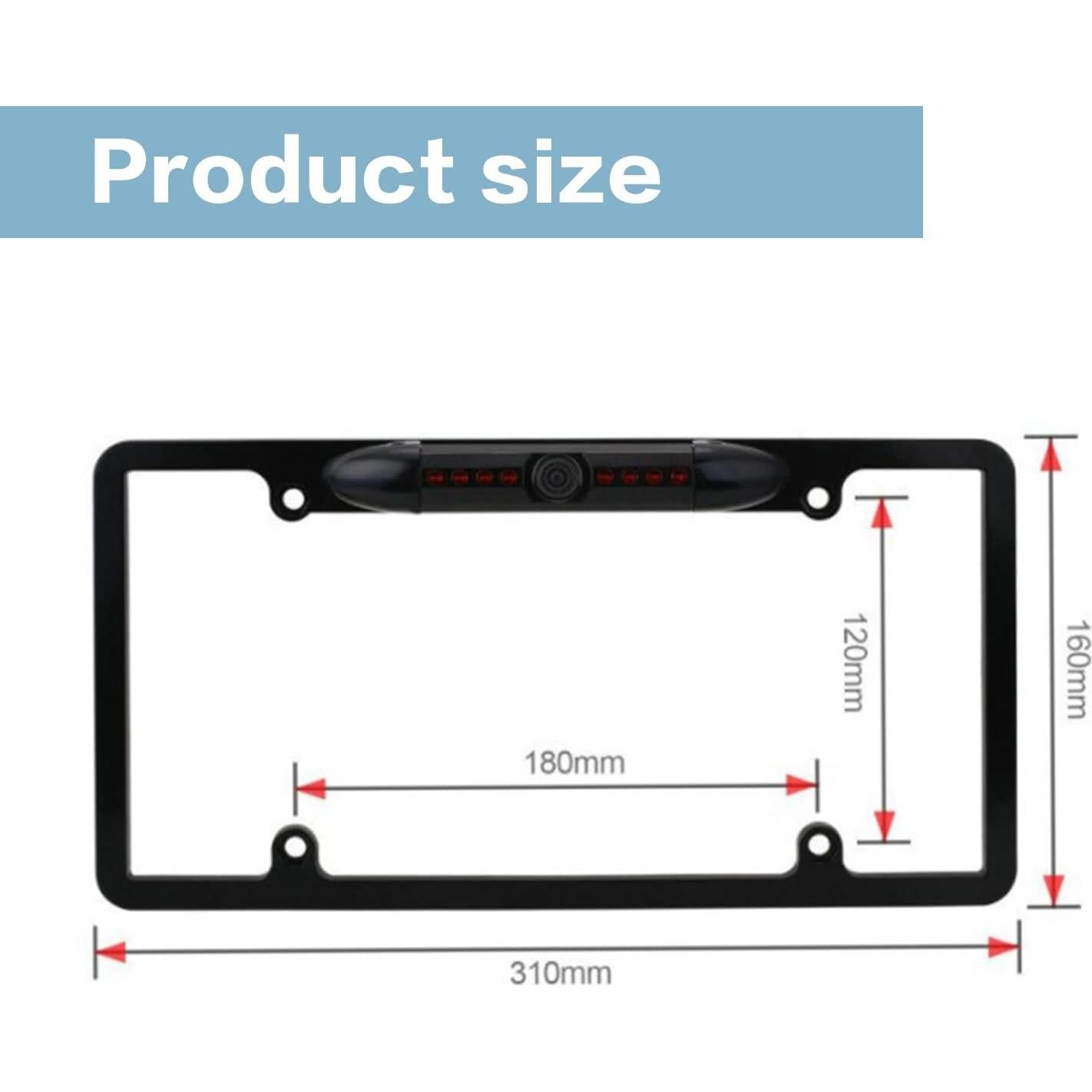 Marco de Placa de Licencia AOCISKA con Cámara de Respaldo 170°