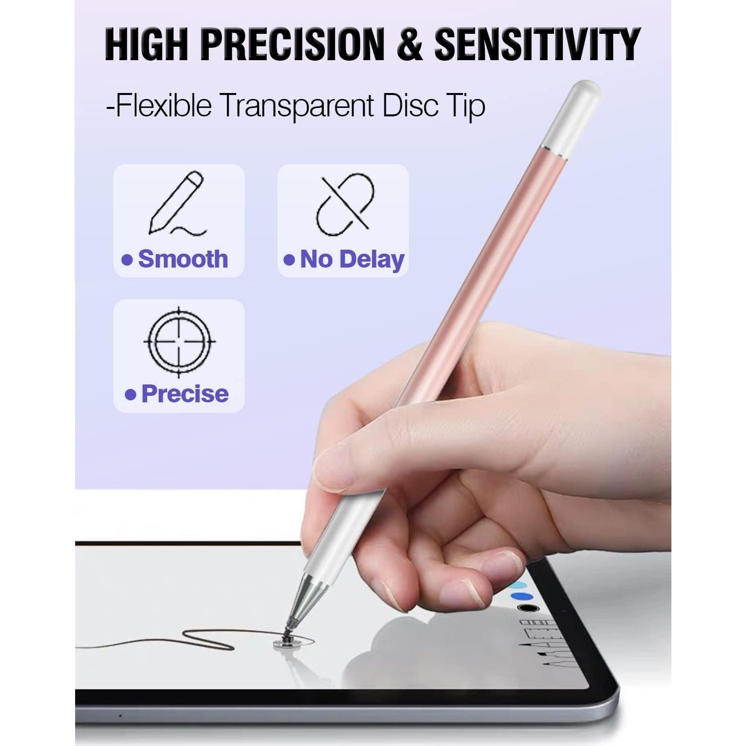 Lápiz Stylus Universal AmberVec 2 en 1 Alta Precisión 3 Pzs