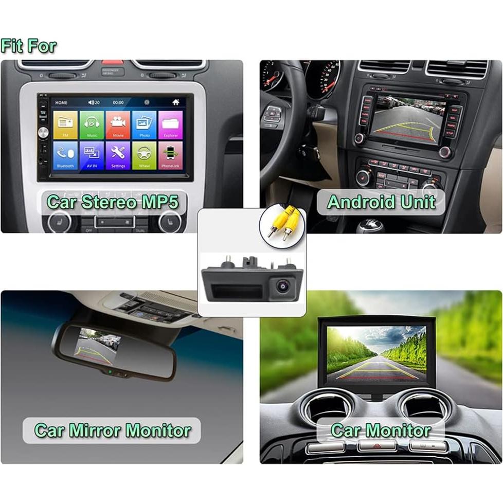 Cámara de Respaldo VW Audi GreenYi con Guía Dinámica