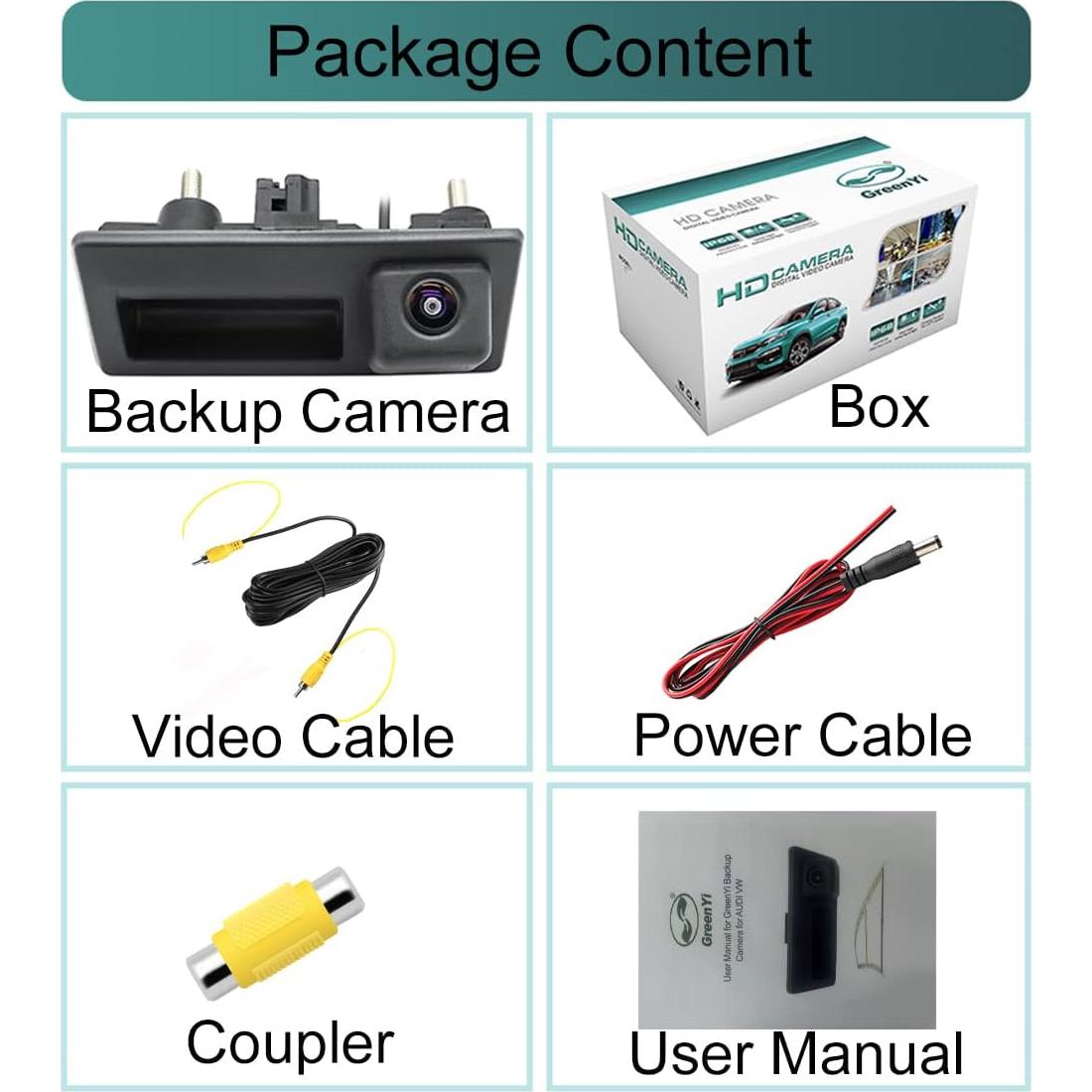 Cámara de Respaldo VW Audi GreenYi con Guía Dinámica
