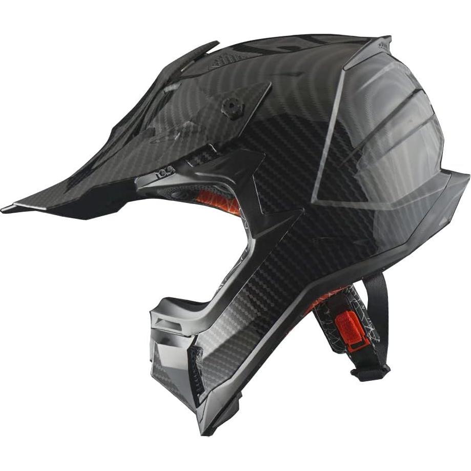 Casco de Motocross 1Storm JH601 Mediano Negro con Gafas y Guantes