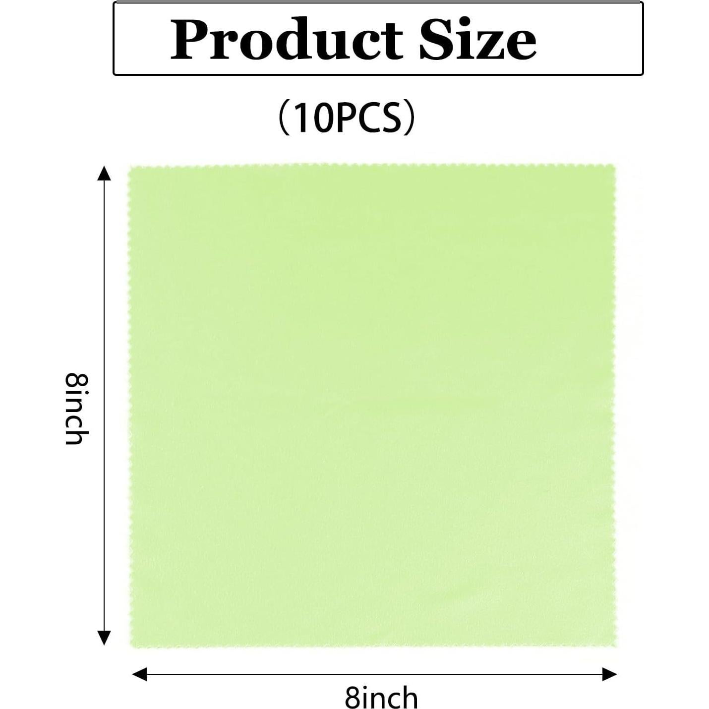 10 Paños de Microfibra Suede Hbxdeco 20x20cm Verde