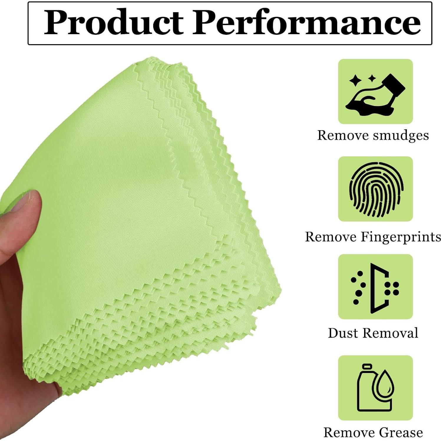 10 Paños de Microfibra Suede Hbxdeco 20x20cm Verde