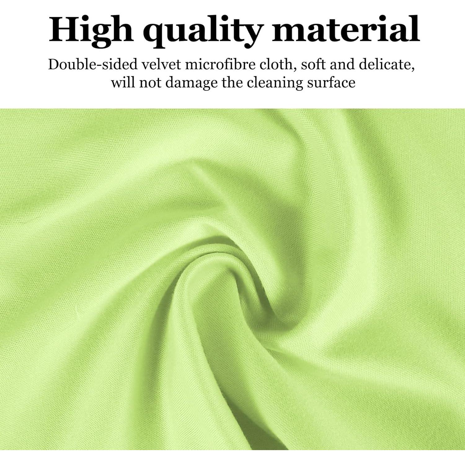 10 Paños de Microfibra Suede Hbxdeco 20x20cm Verde