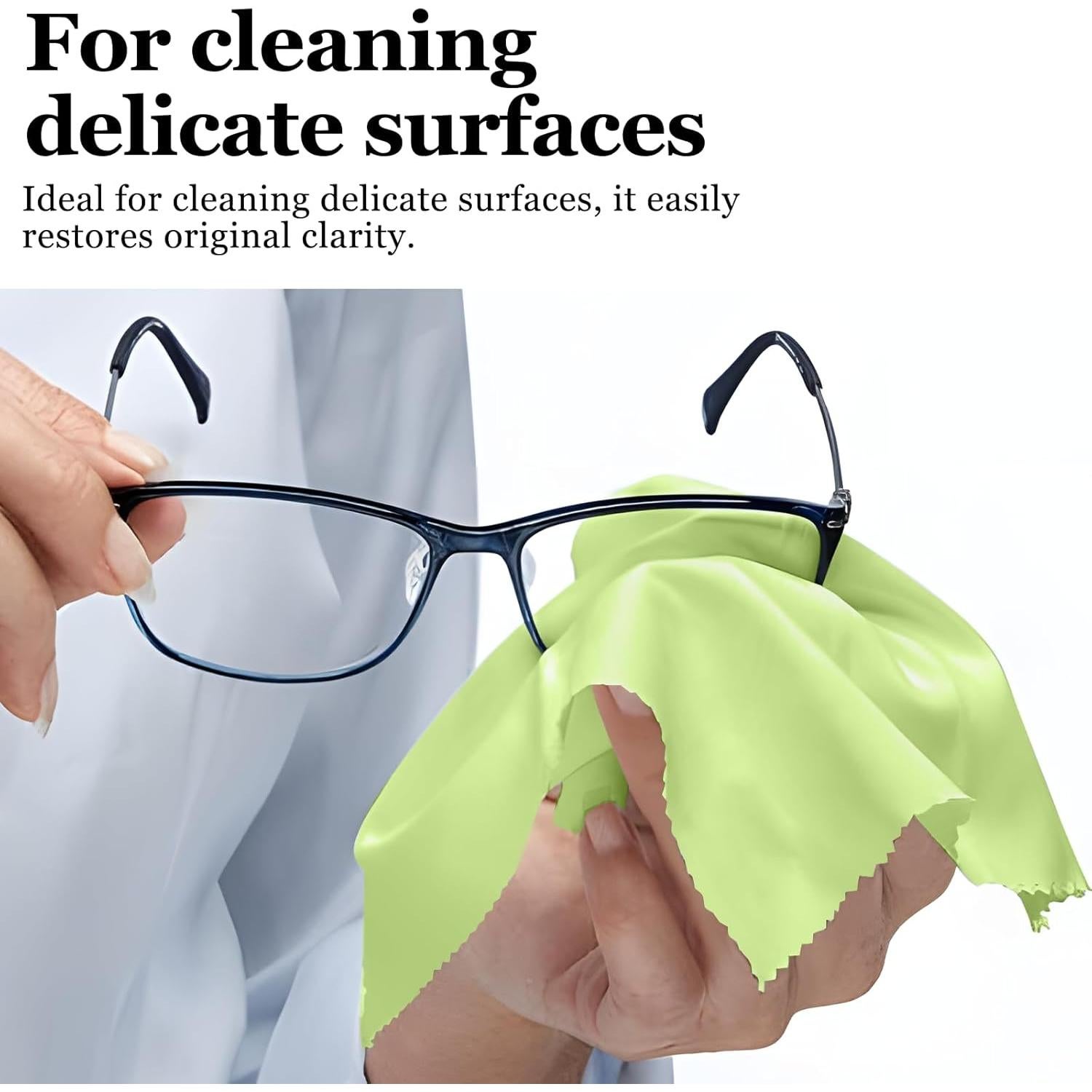 10 Paños de Microfibra Suede Hbxdeco 20x20cm Verde