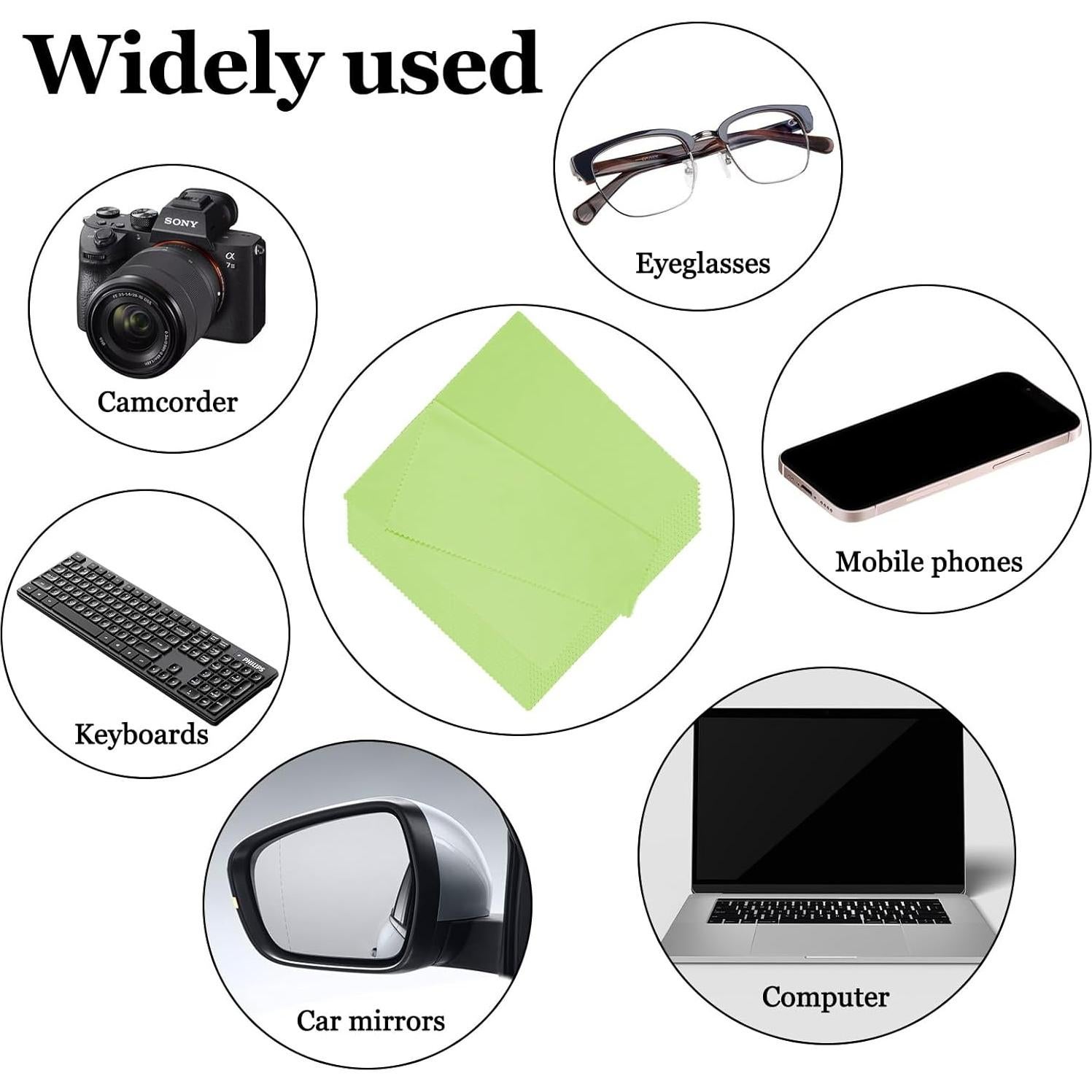 10 Paños de Microfibra Suede Hbxdeco 20x20cm Verde