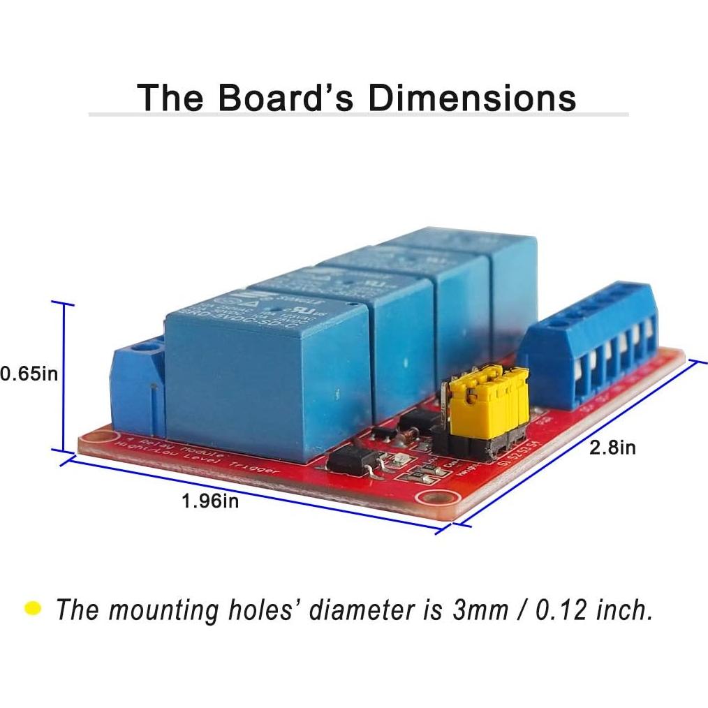 Módulo de Relé de 4 Canales 5V VOGURTIME con Aislamiento
