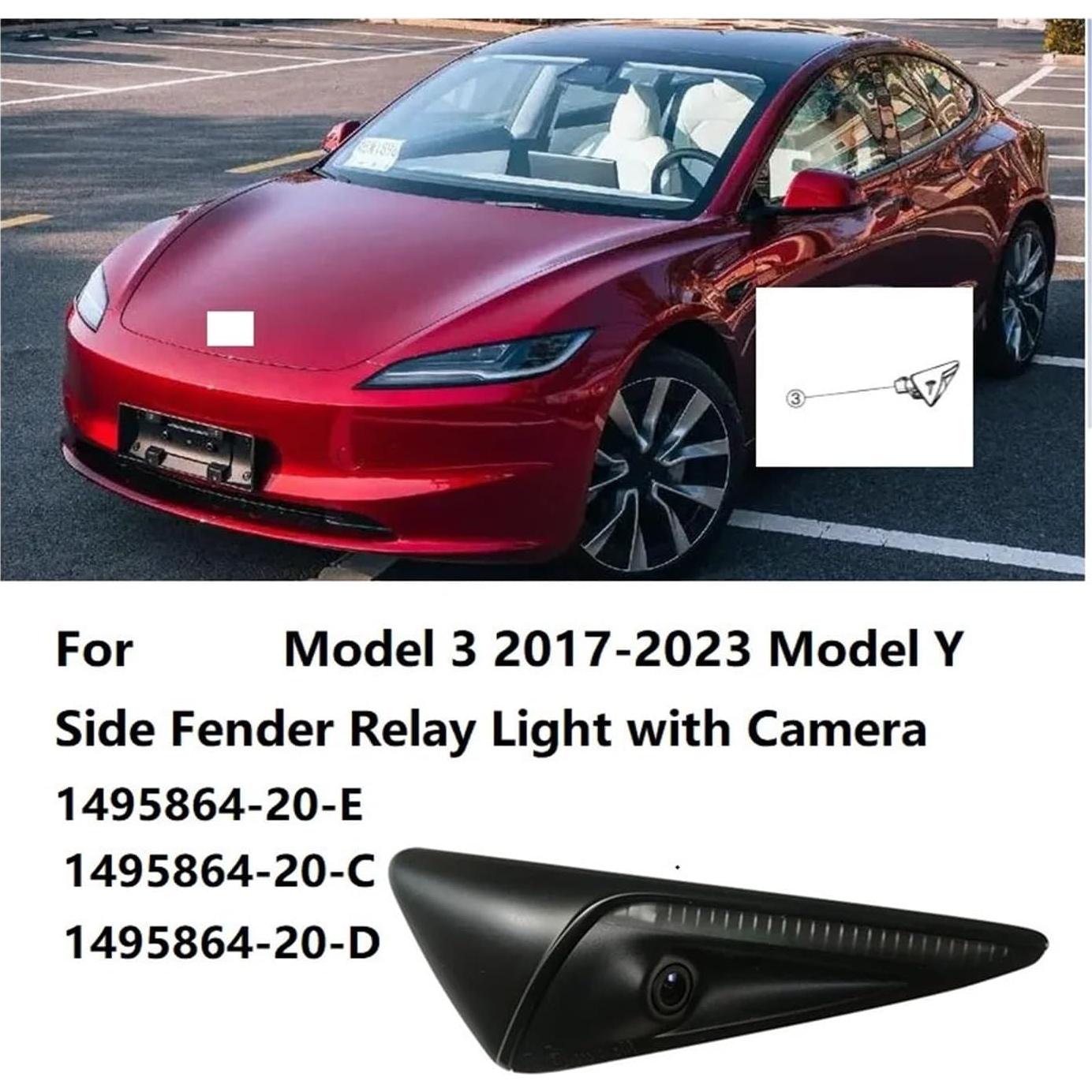 Luz de Guardabarros Frontal con Cámara Tesla Model 3 2017-2023