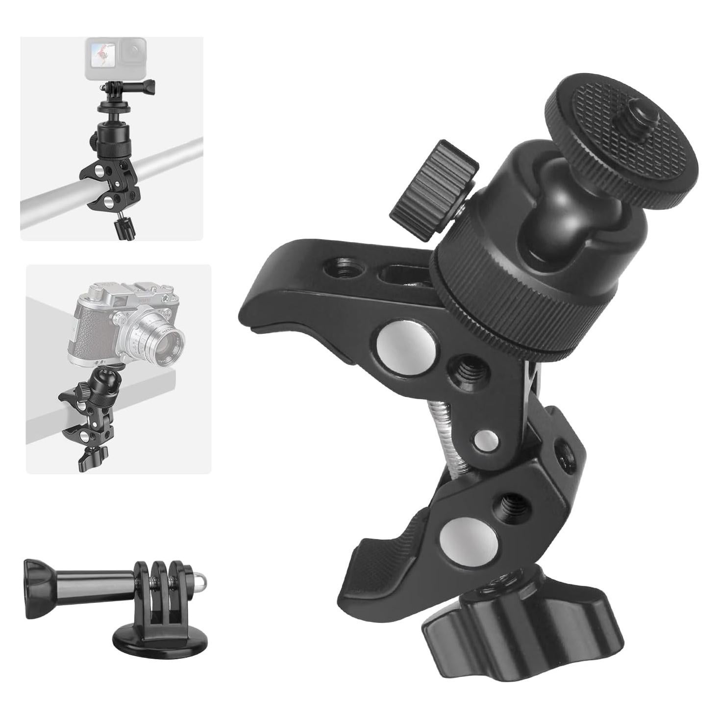 Soporte de cámara Super Clamp JINSUI con cabezal esférico 360°