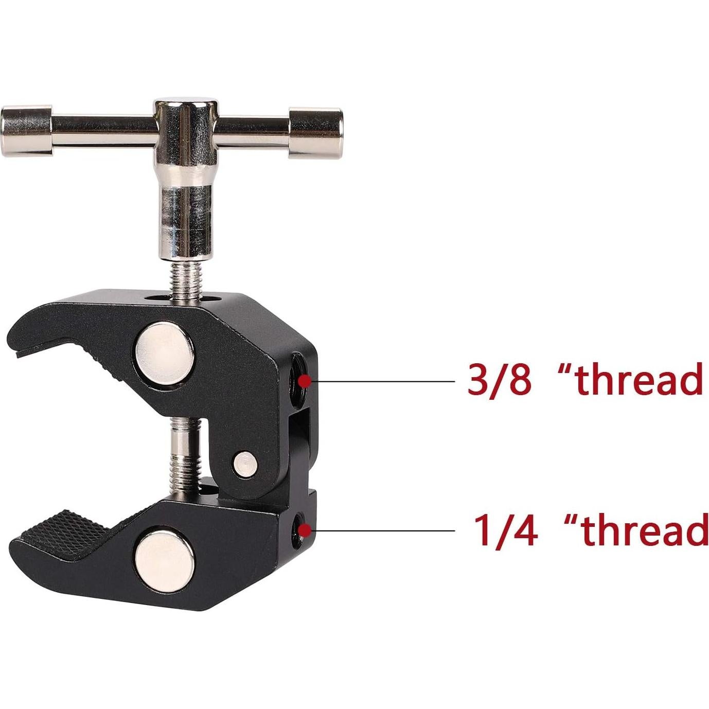 4 Super Clamp QYXINC con rosca 1/4 y 3/8 para fotografía