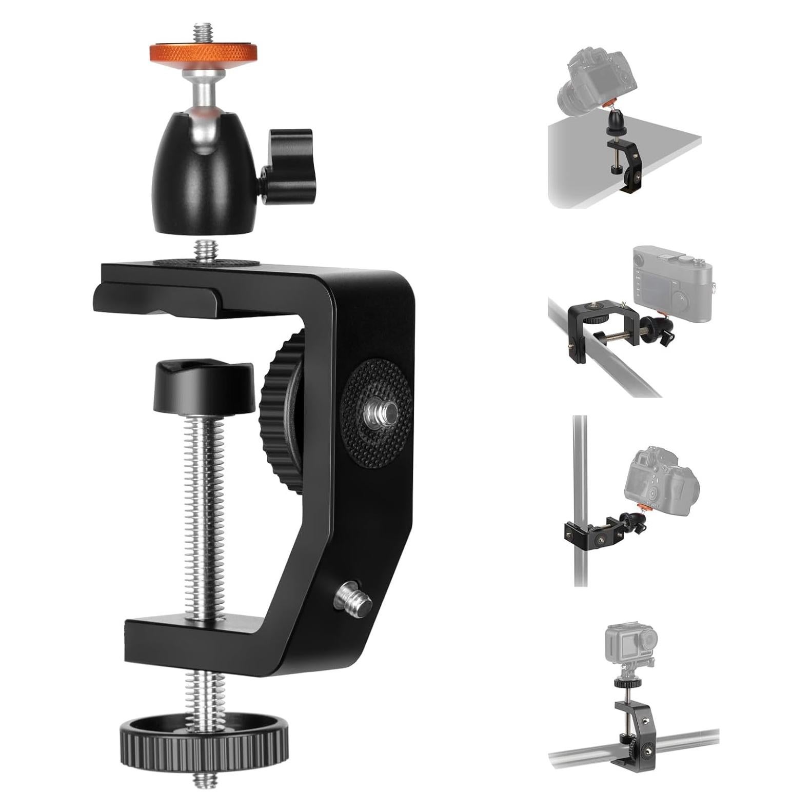 Soporte de Cámara de Escritorio TARION TR-C con C-Clamp y Cabezal de Bola