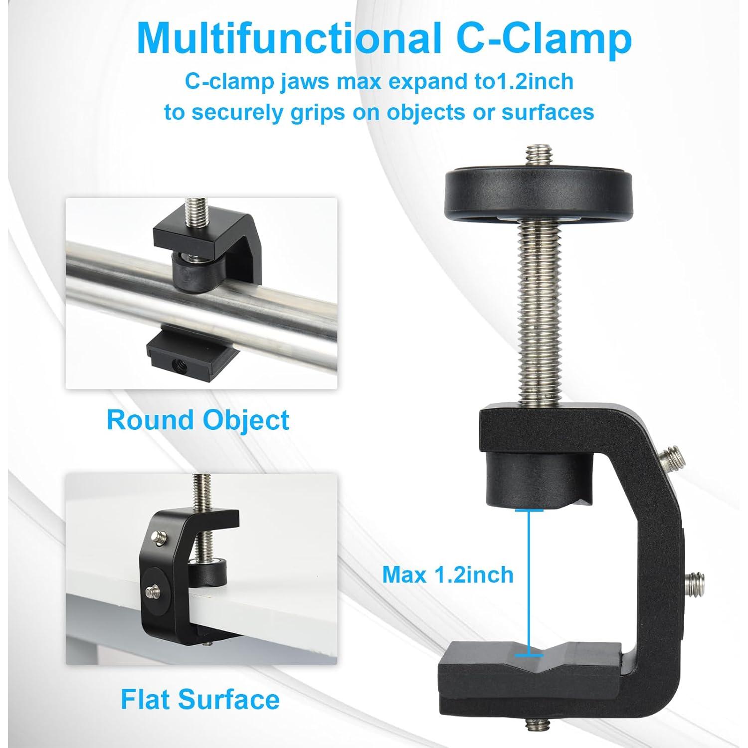 Soporte de cámara UTEBIT con abrazadera C y cabezal de bola