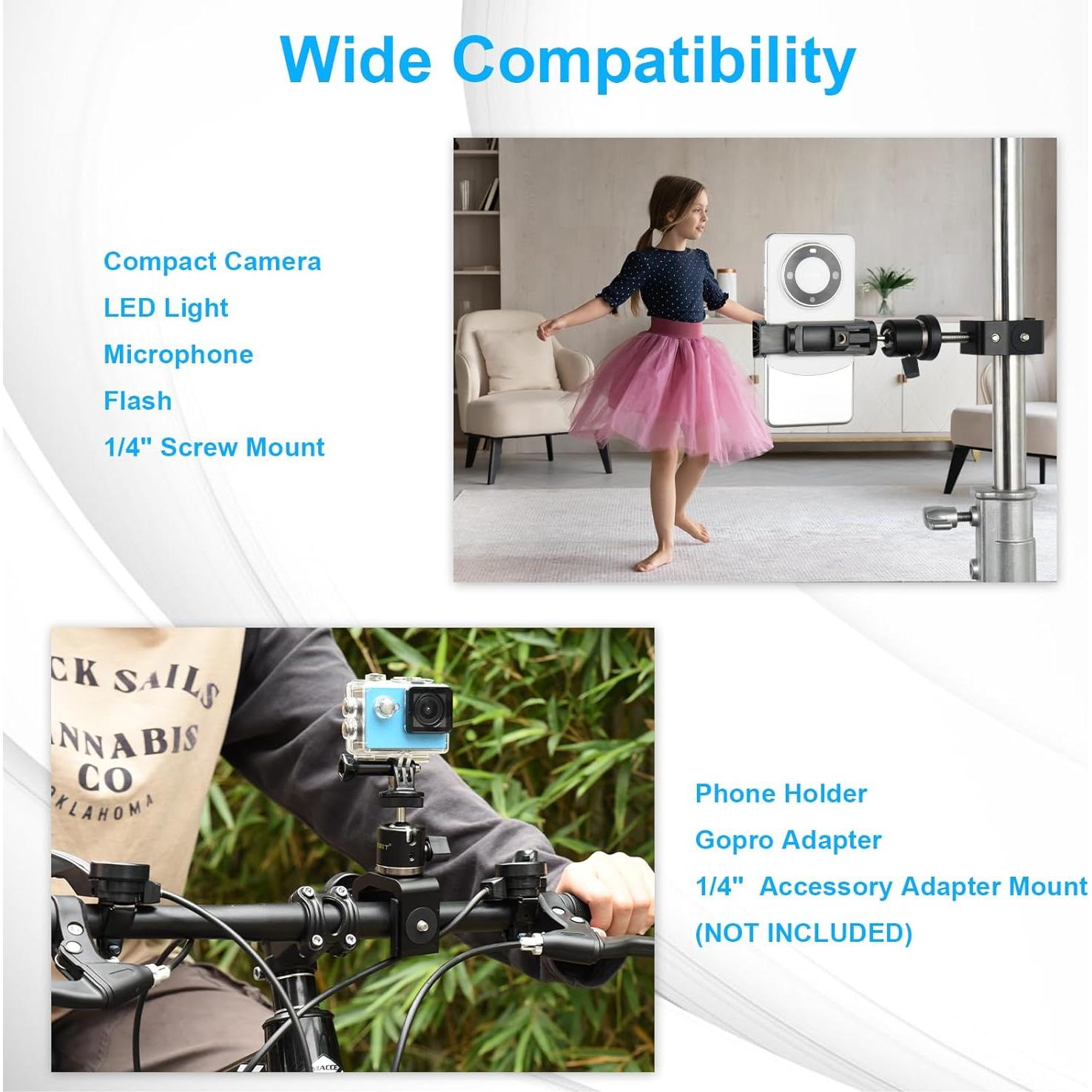 Soporte de cámara UTEBIT con abrazadera C y cabezal de bola