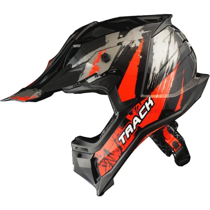 Casco de Motocross 1Storm JH601 Mediano Negro y Rojo