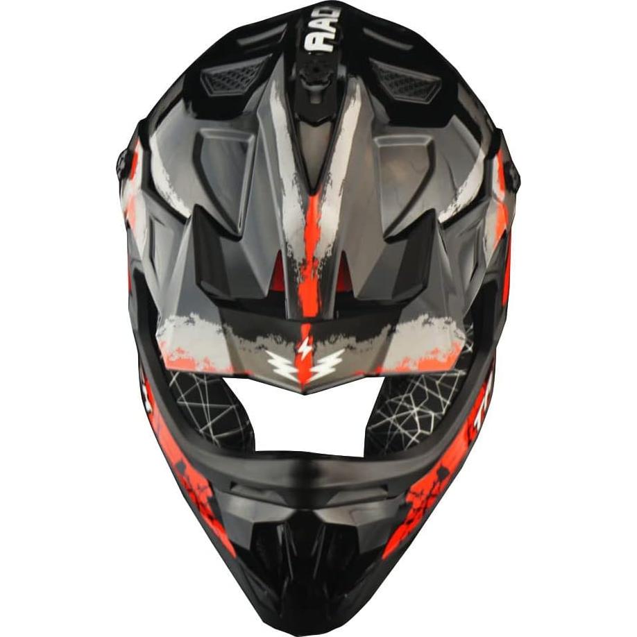 Casco de Motocross 1Storm JH601 Mediano Negro y Rojo