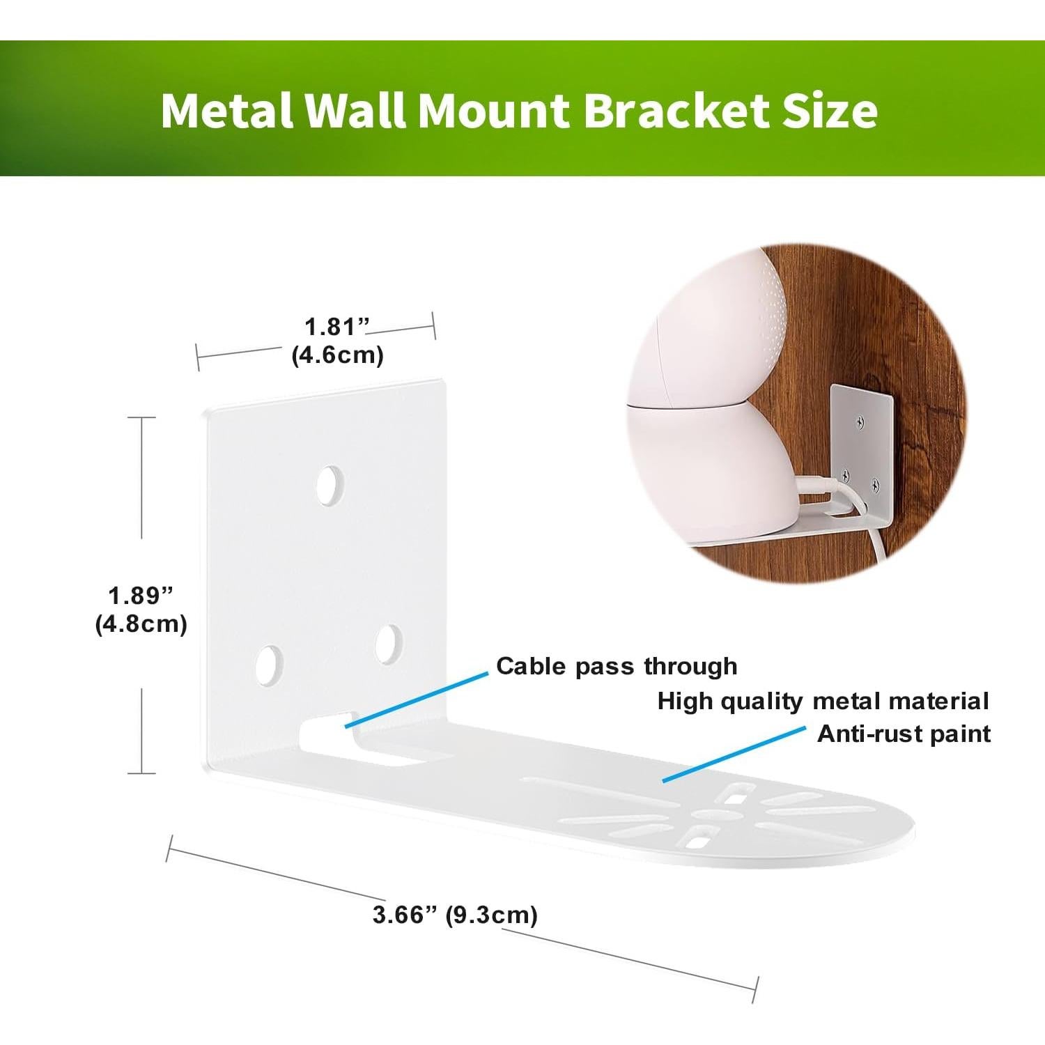 Soporte de Pared para Cámara Kasa EC70/KC410S - Metal Resistente