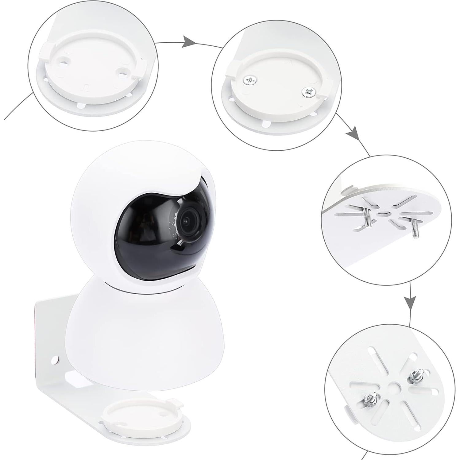 Estante de Pared Sumnacon para Cámara - Metal Blanco 3 Piezas