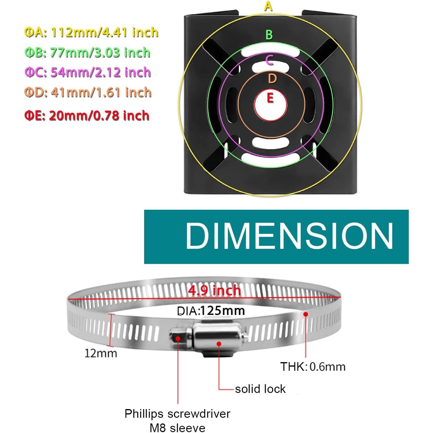 Soporte Universal Vertical para Cámara de Seguridad BK08