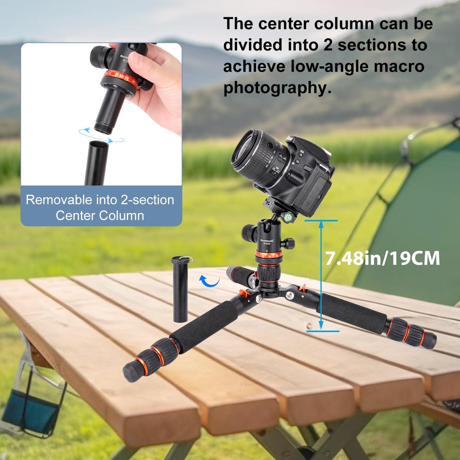 Trípode de Cámara Koolehaoda TMP-223 Ajustable 21-63.5cm