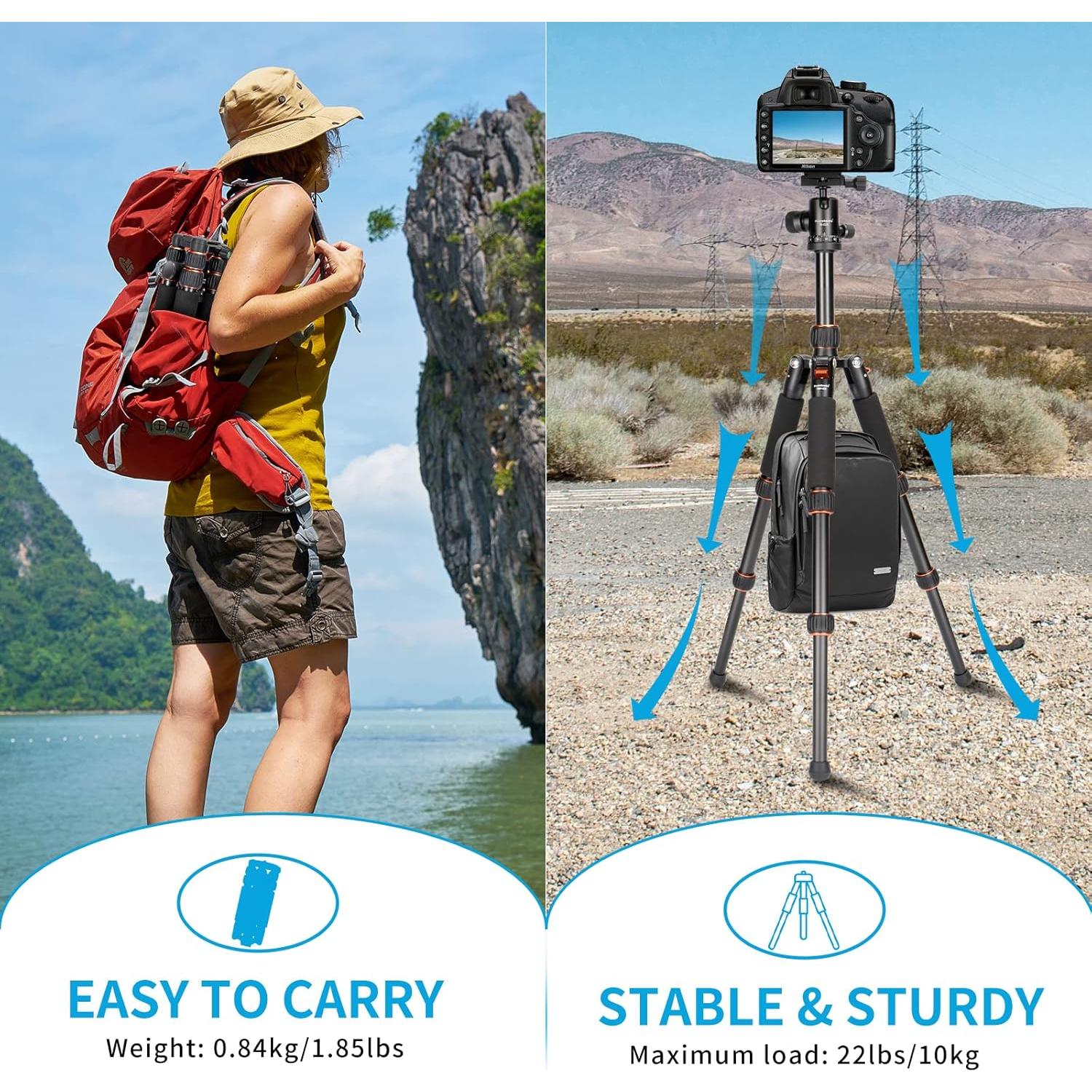 Trípode de Cámara Koolehaoda TMP-223 Ajustable 21-63.5cm