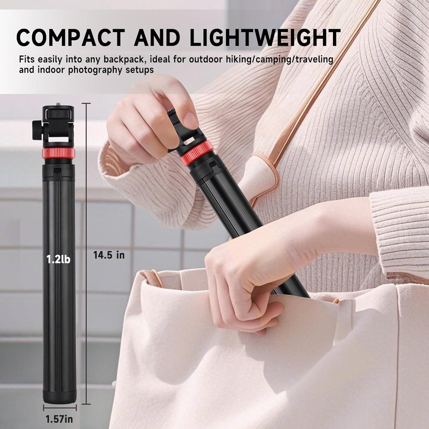 Trípode de Aluminio YSKE 205 cm Ajustable para Cámara y Luz