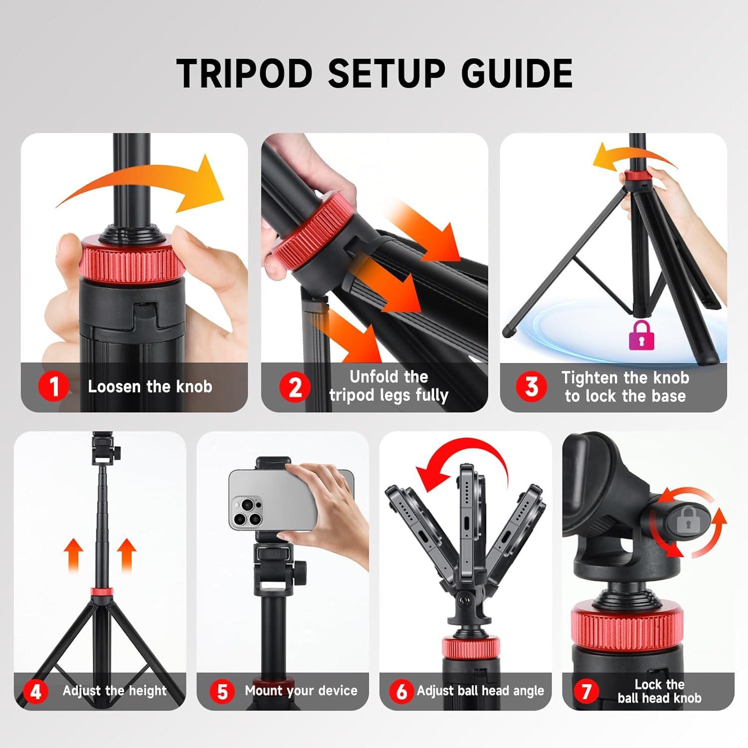 Trípode de Aluminio YSKE 205 cm Ajustable para Cámara y Luz