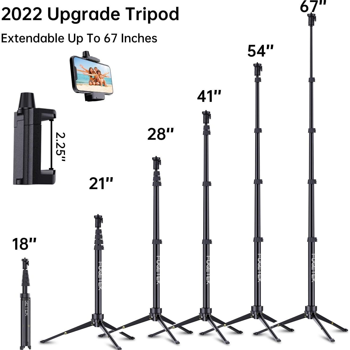 Trípode Profesional Fugetek 67" para Teléfonos Celulares