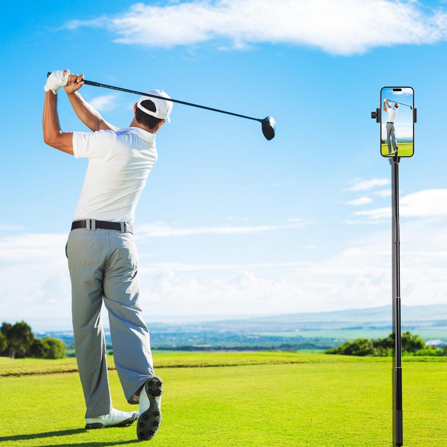 Bastón de Grabación de Golf WIGERLON Ajustable 45-116.8 cm