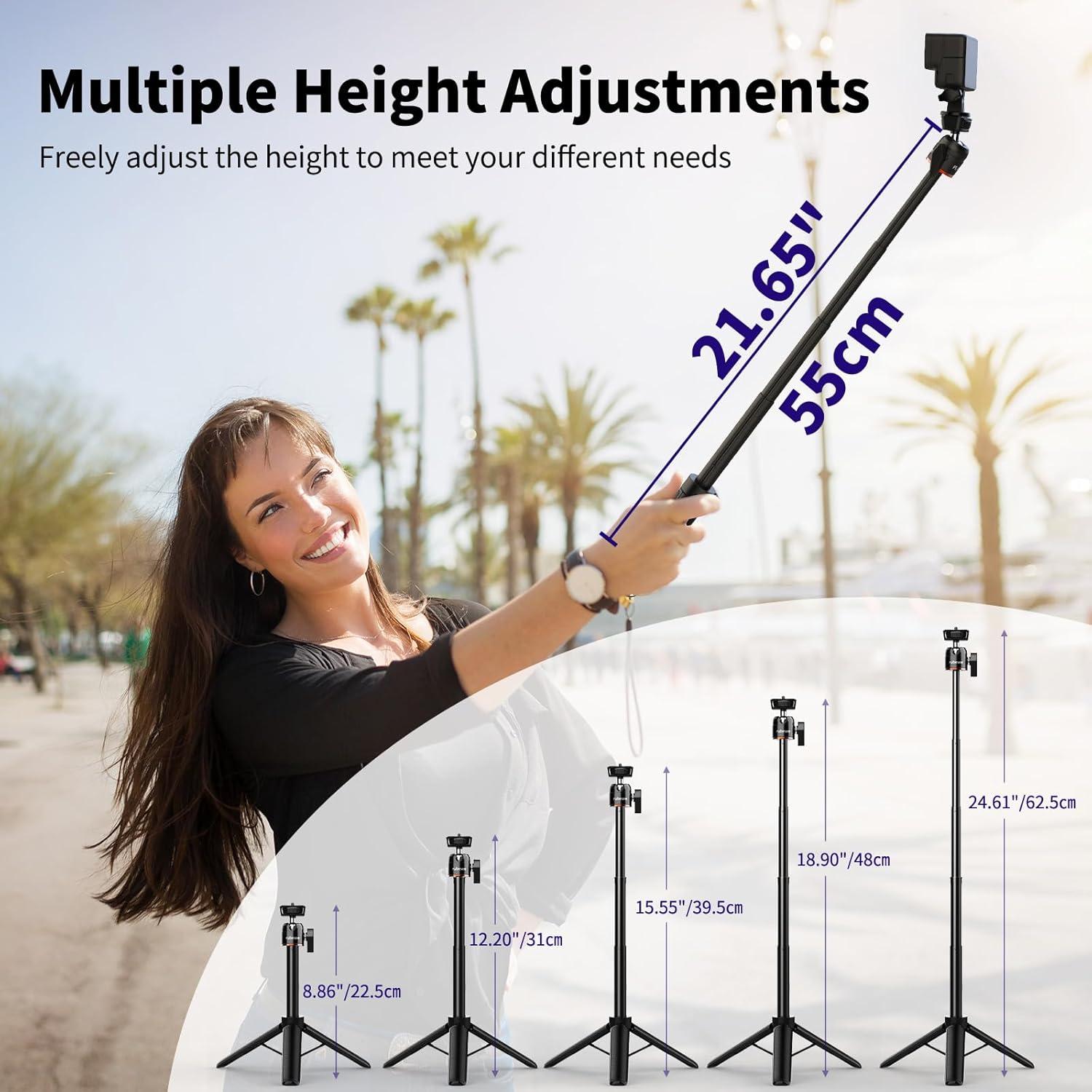 Trípode Mini Ajustable rubesee PL-1015 62.5cm para Cámara