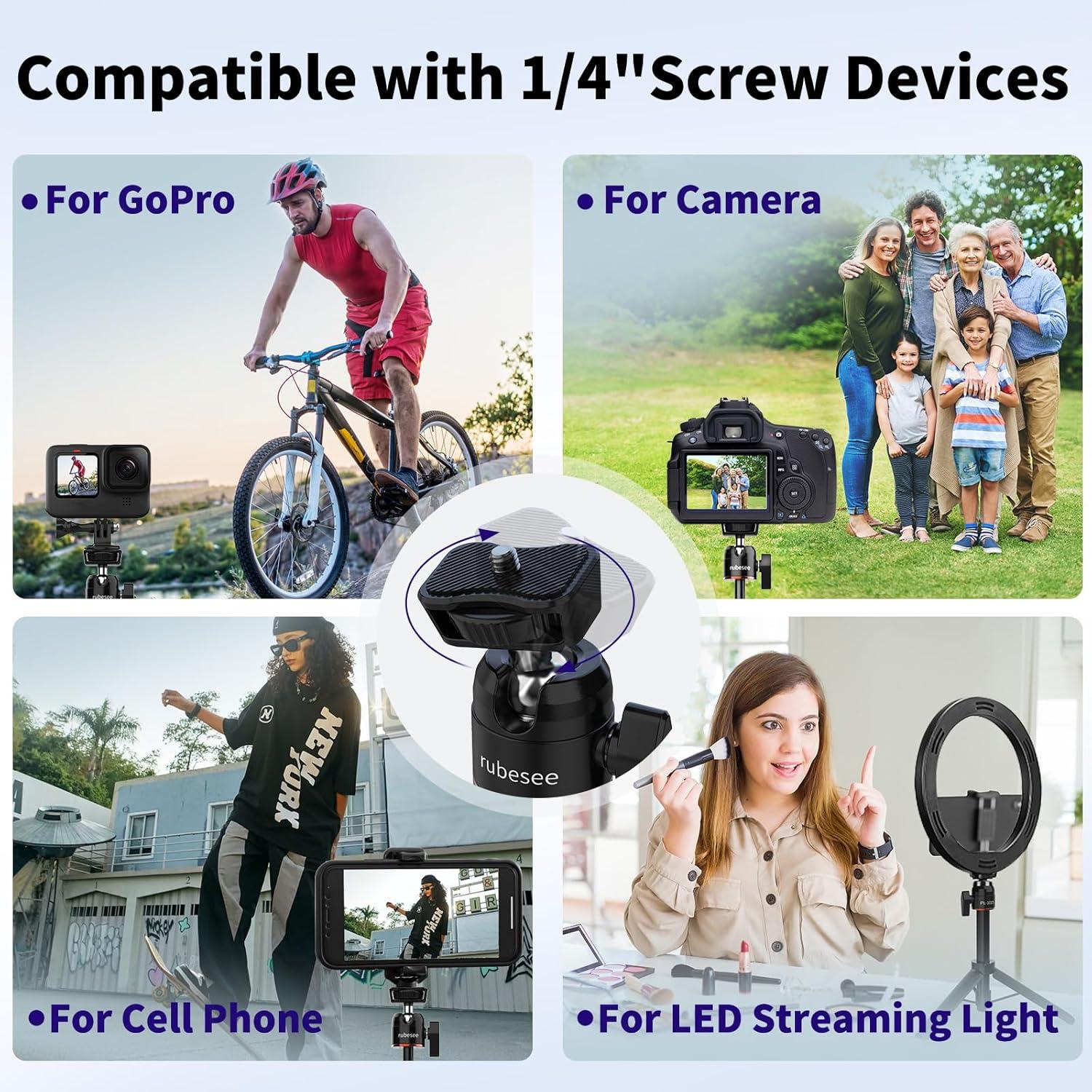 Trípode Mini Ajustable rubesee PL-1015 62.5cm para Cámara